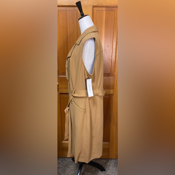 NWT Calvin Klein Plus Size Tie Waist Moto Dress - Picture 4 of 6